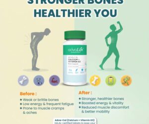 Adva-Cal (Calcium + Vitamin D3) Chewable Tablets(after before) | Ajak Medical