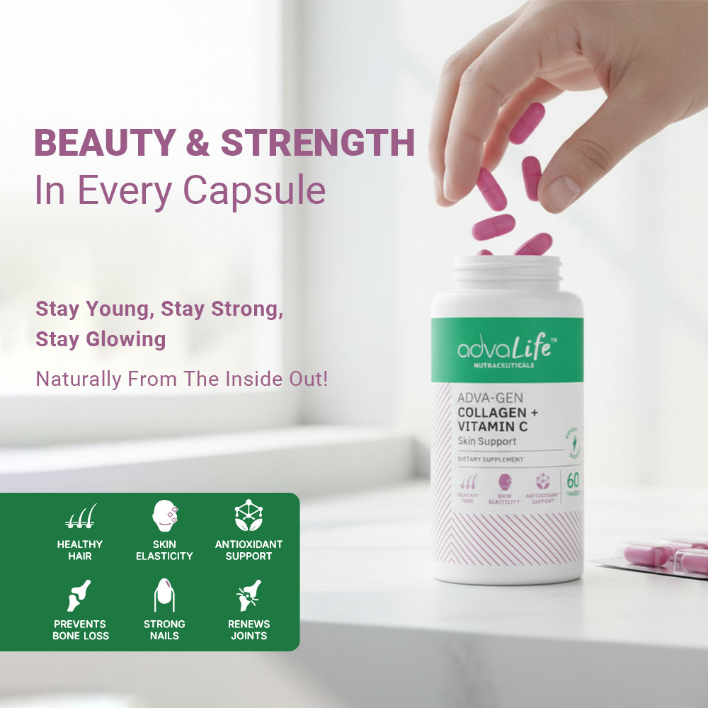 Adva-Gen COLLAGEN + VITAMIN C Capsule - Ajak Medical