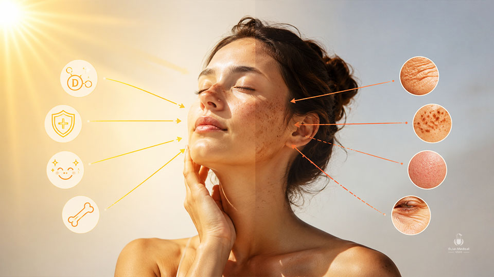 How Sunlight Affects Your Skin in the UAE: Benefits, Risks, and Protection Tips | Ajak Medical